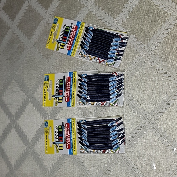 U Lace Kiddos Other - Kiddos U Lace 3 Sets of Navy No Tie Shoelaces- As Seen On Shark Tank